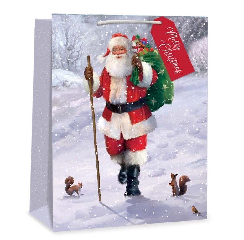 XMAS TRAD SANTA GIFT BAG L