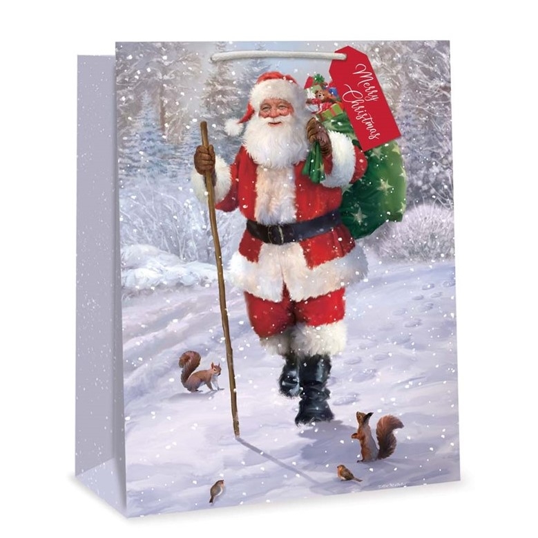 XMAS TRAD SANTA GIFT BAG XL