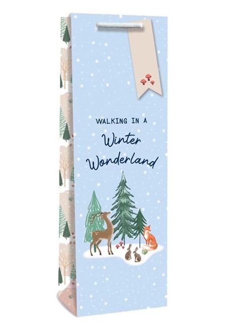 XMAS WINTER WONDERLAND BOTTLE BAG