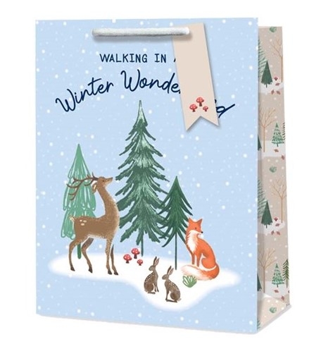 XMAS WINTER WONDERLAND GIFT BAG MED
