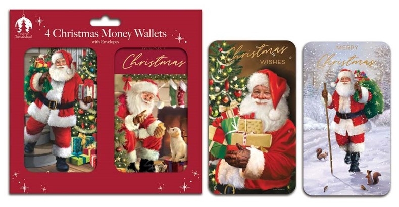 XMAS MONEY WALLET WITH ENV 4PK