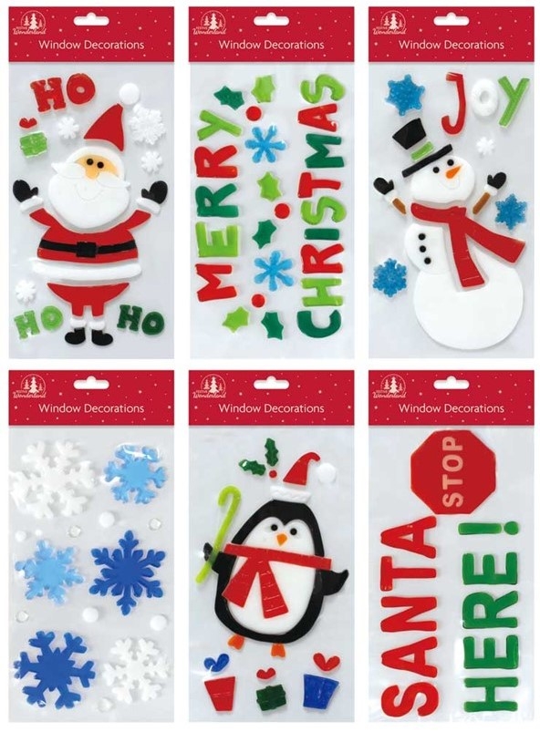 XMAS WINDOW GELS ASSORTED