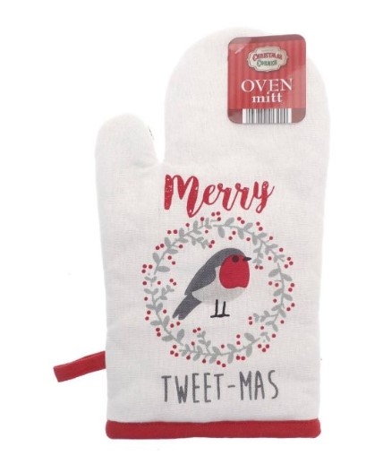 ROBIN TWEET-MAS OVEN MITT