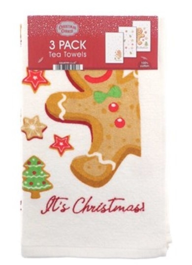XMAS GINGERBREAD DESIGN 3PK TEA