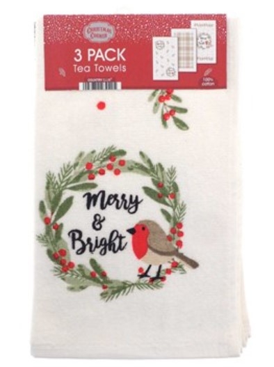 MERRY & BRIGHT FESTIVE ROBIN 3PK