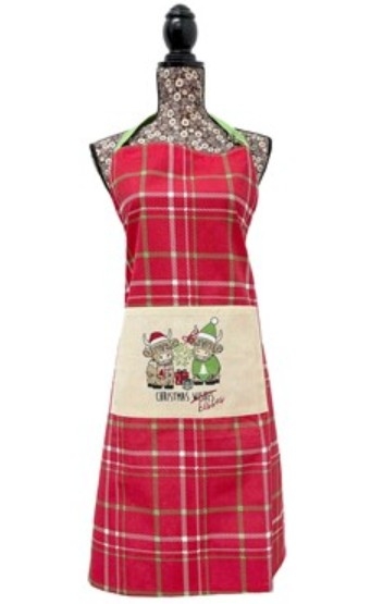 XMAS KISSES 100% COTTON APRON