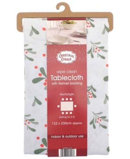 XMAS WISHES WIPE CLEAN TABLE CLOTH