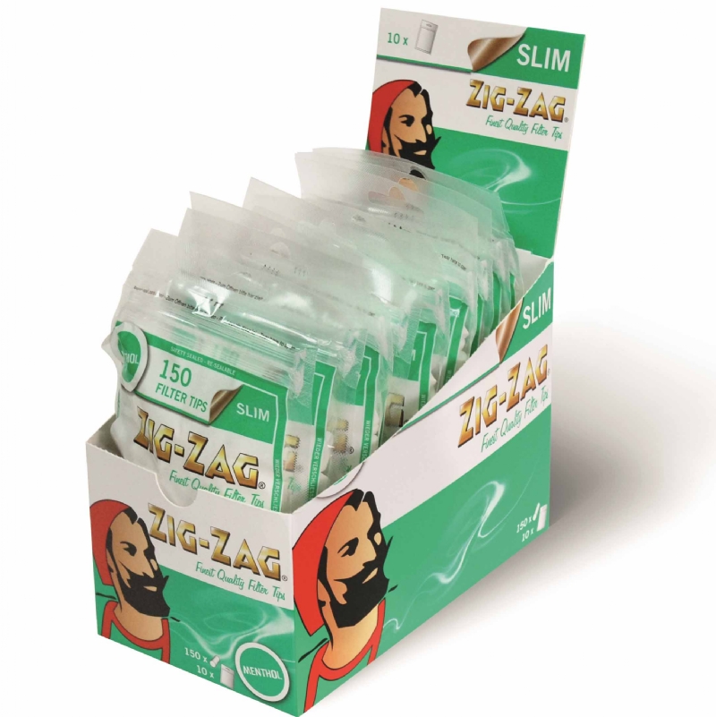ZIG ZAG MENTHOL FILTER TIPS 150PK